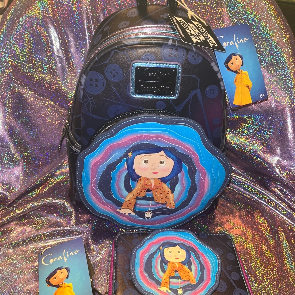 Coraline loungefly Glow in the dark